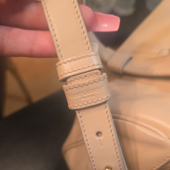 Saint Laurent Cream Satchel Leather Bag AUTHENTIC - Picture 3 of 13
